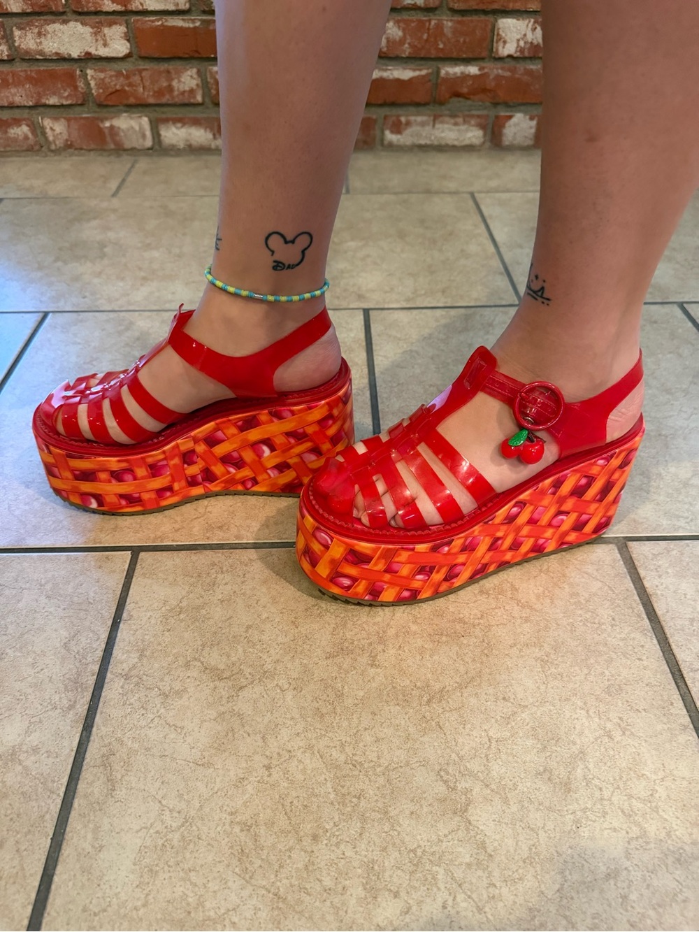 Sugar Thrillz TASTY TASTY CHERRY PIE JELLY PLATFORMS- Sz 9 - Picture 7 of 11